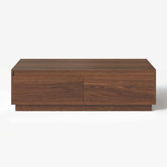 Mid-Century Modern Walnut Coffee Table with Storage Drawers