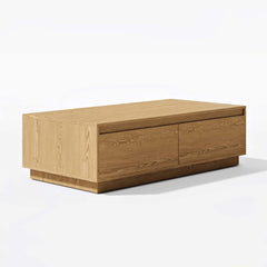 Mid-Century Modern Walnut Coffee Table with Storage Drawers