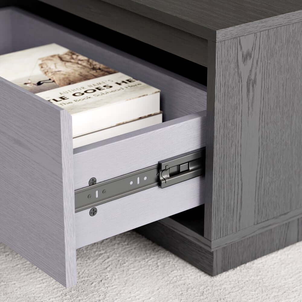Mid-Century Modern Walnut Coffee Table with Storage Drawers