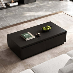 Mid-Century Modern Walnut Coffee Table with Storage Drawers