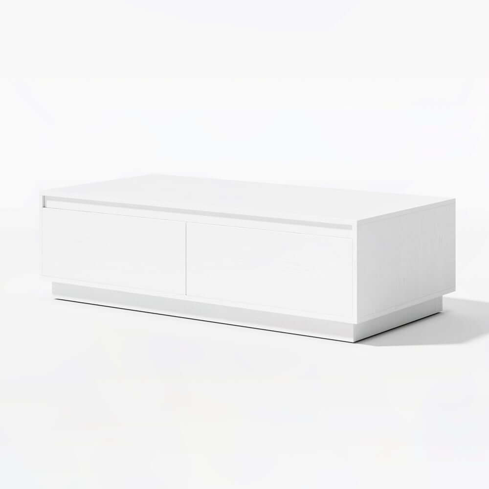 Mid-Century Modern Walnut Coffee Table with Storage Drawers