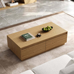 Mid-Century Modern Walnut Coffee Table with Storage Drawers