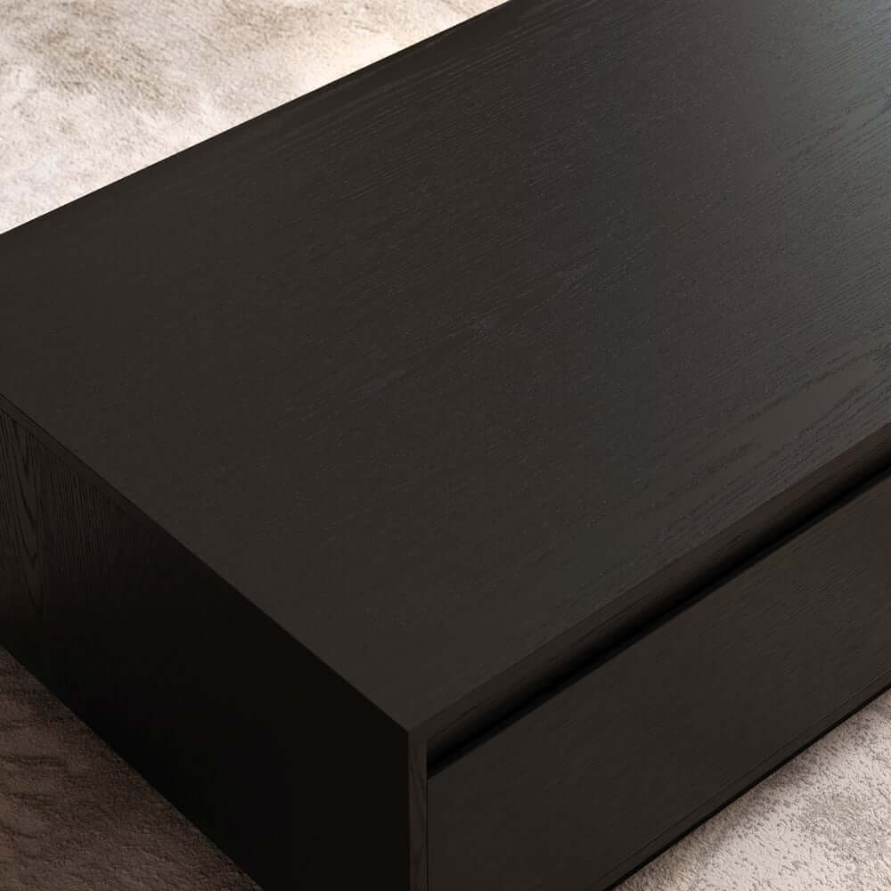 Mid-Century Modern Walnut Coffee Table with Storage Drawers