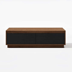 Mid-Century Modern Walnut Coffee Table with Storage Drawers
