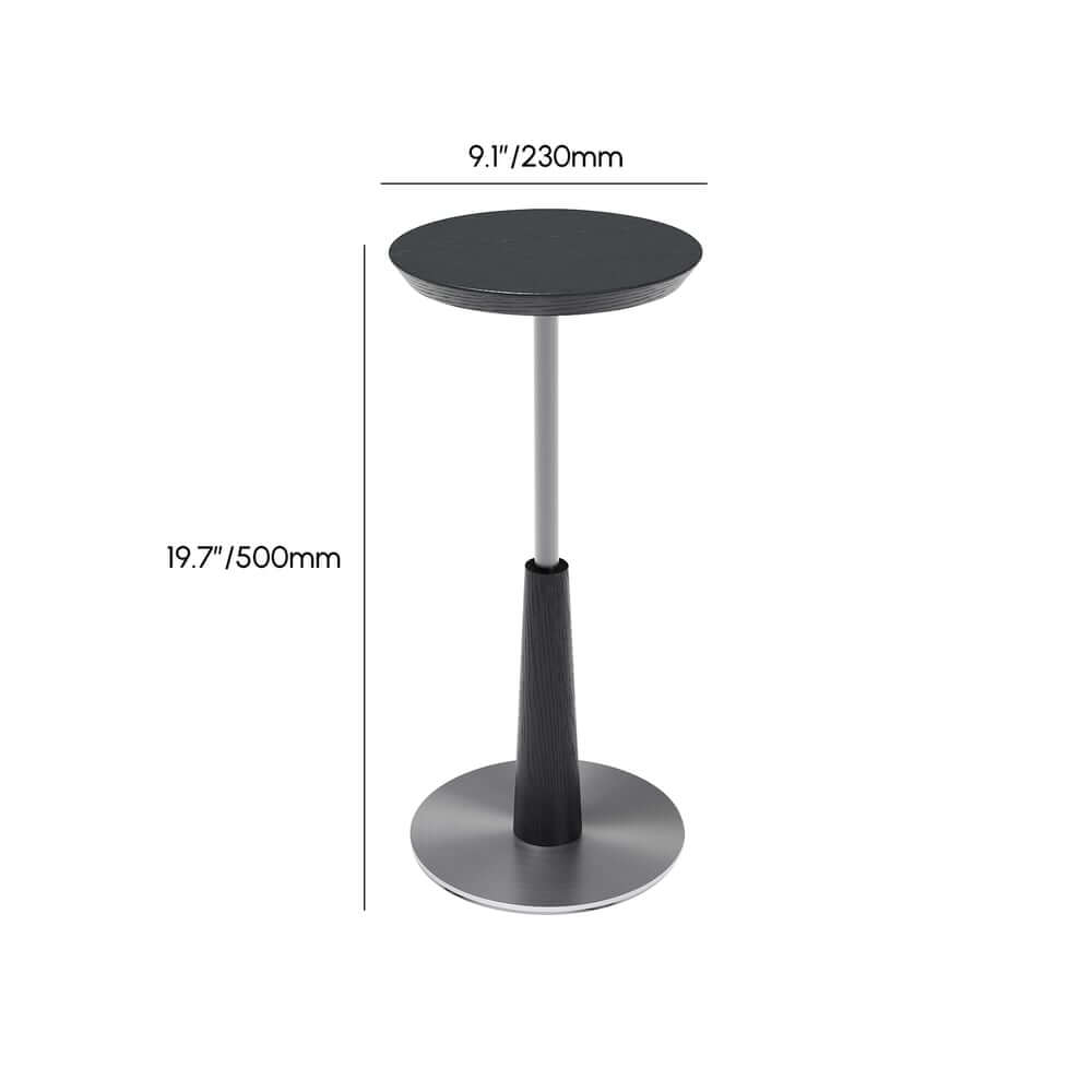 Mid-Century Modern Walnut Round Side Table Dimensions