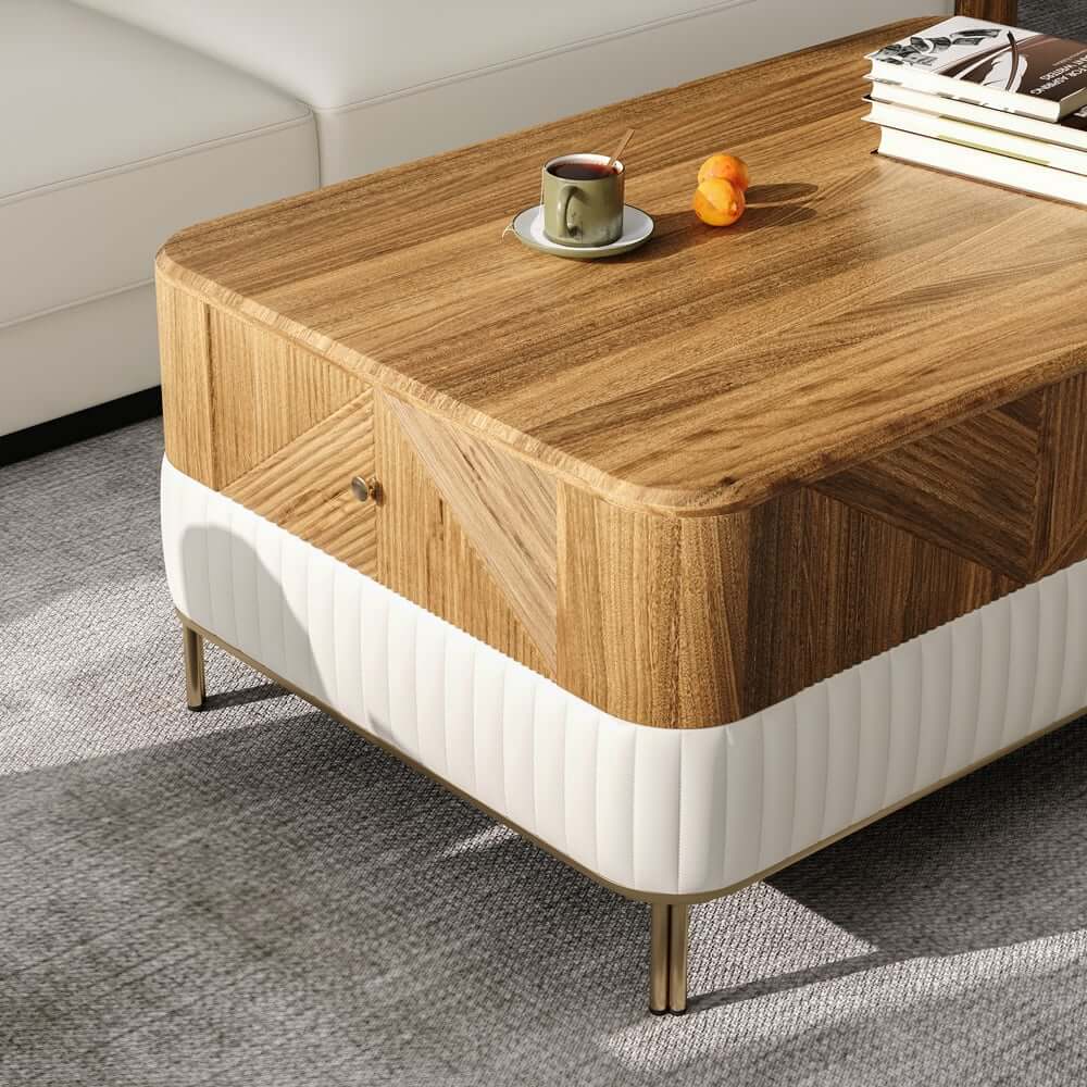 Mid-Century Modern Walnut TV Stand & Coffee Table Set