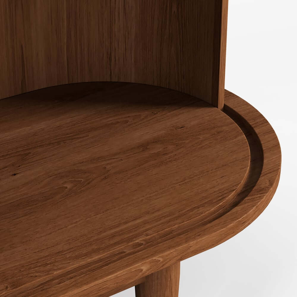 Mid-Century Modern Walnut TV Stand With Cable Management