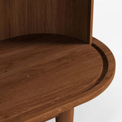 Mid-Century Modern Walnut TV Stand With Cable Management
