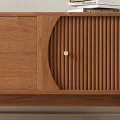 Mid-Century Modern Walnut TV Stand With Cable Management