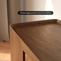Mid-Century Modern Walnut TV Stand with LED Lighting