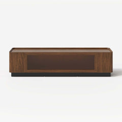 Mid-Century Modern Walnut TV Stand with LED Lighting