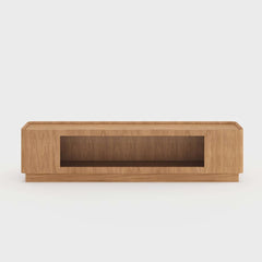 Mid-Century Modern Walnut TV Stand with LED Lighting