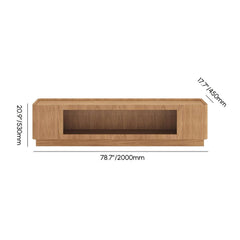 Mid-Century Modern Walnut TV Stand with LED Lighting Dimensions