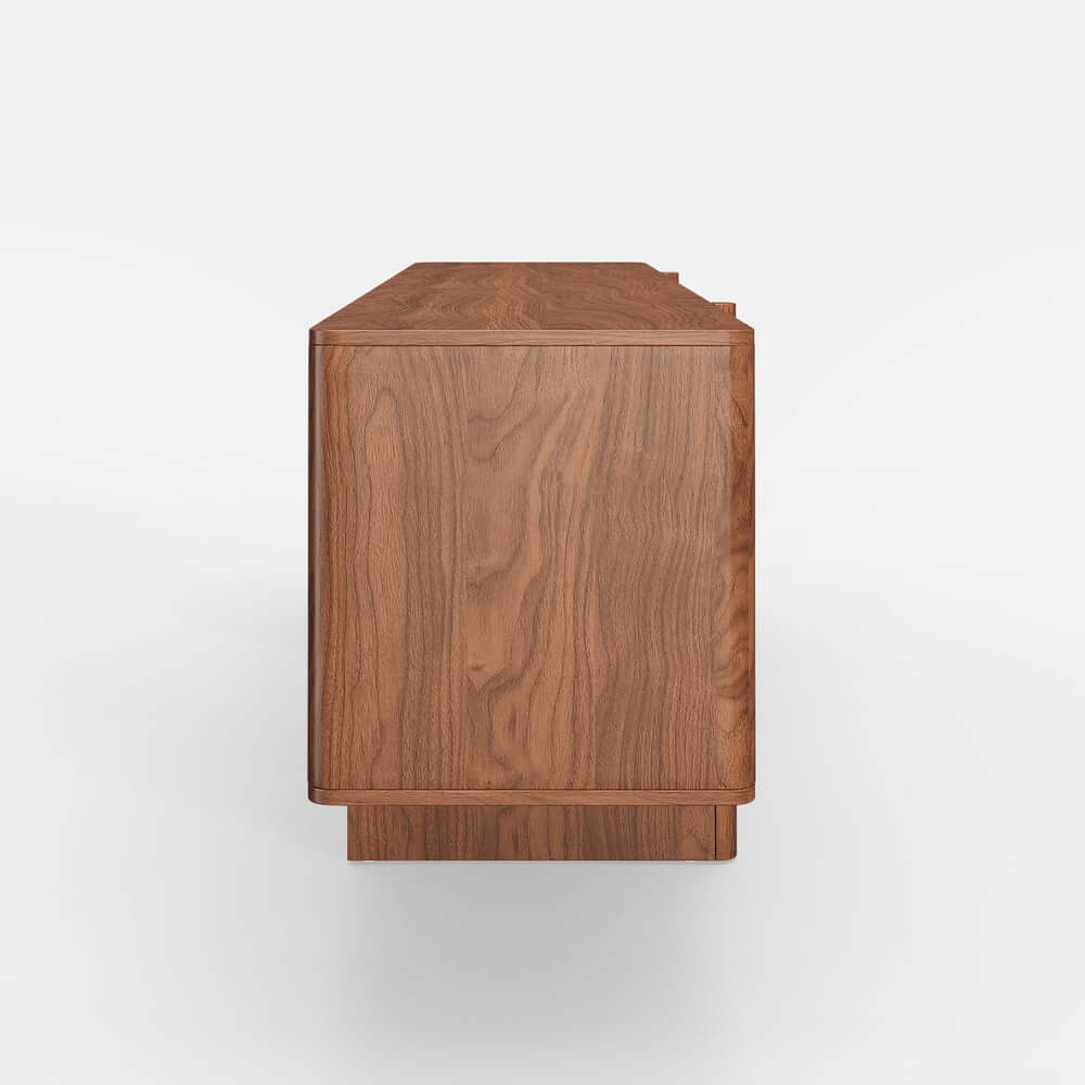Mid-Century Walnut TV Stand With Adjustable Shelves