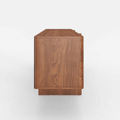 Mid-Century Walnut TV Stand With Adjustable Shelves
