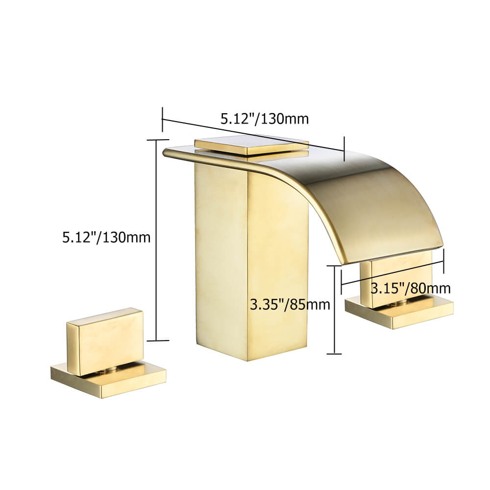 Milly Modern Widespread Faucet with Waterfall Spout