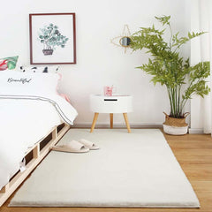 Minimalist Geometric Polyester Area Rug for Living Room & Bedroom