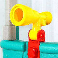 Mint Green Dual-Tower Playset with Basketball Hoop and Twin Slides