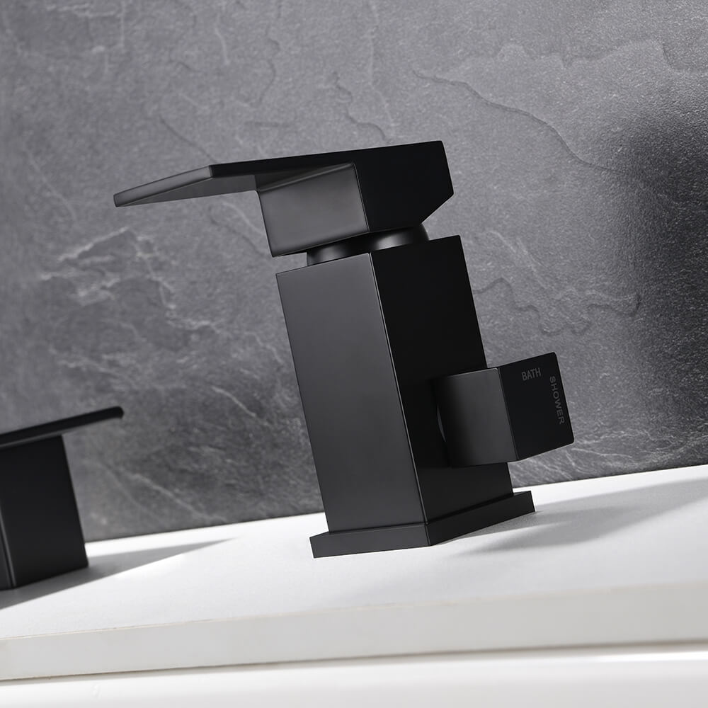 Moda Collection Deck Mounted Bathroom Faucet with Hand Shower