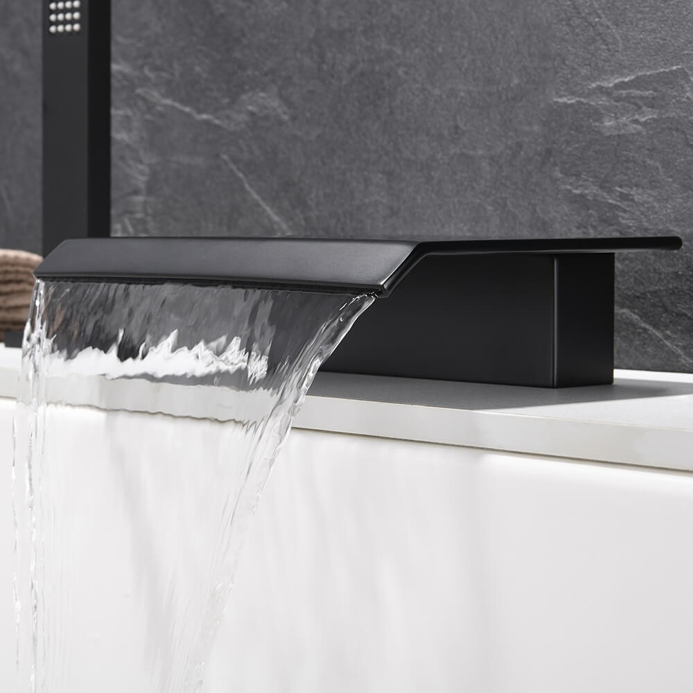 Moda Collection Deck Mounted Bathroom Faucet with Hand Shower