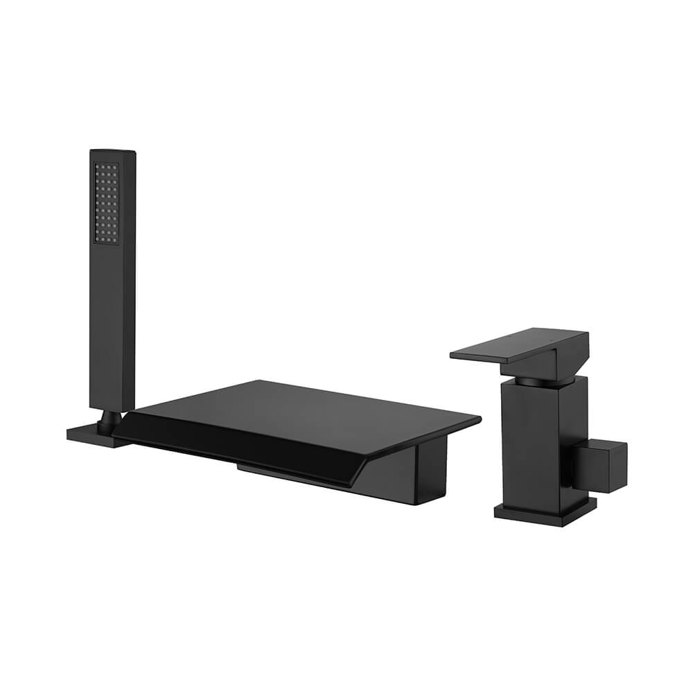 Moda Collection Deck Mounted Bathroom Faucet with Hand Shower