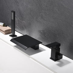 Moda Collection Deck Mounted Bathroom Faucet with Hand Shower Main Product Image