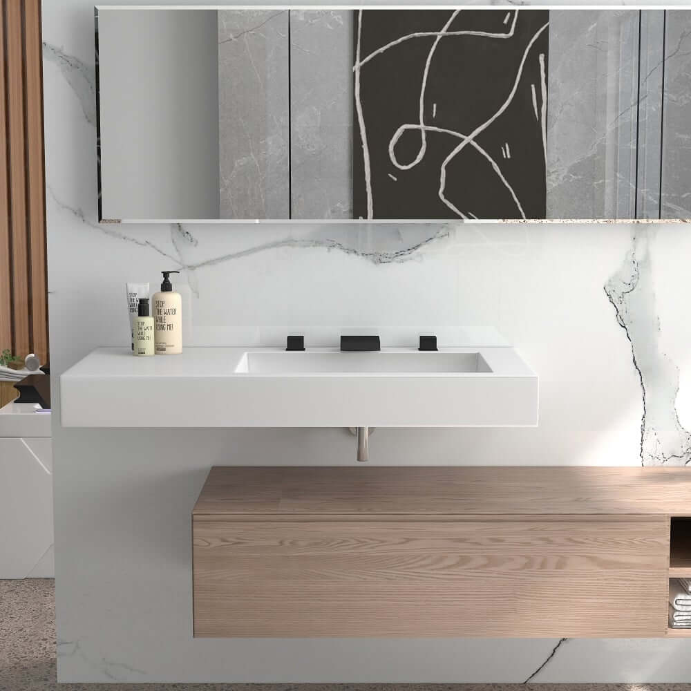Moda Collection Modern Bathroom Faucet with Waterfall Spout
