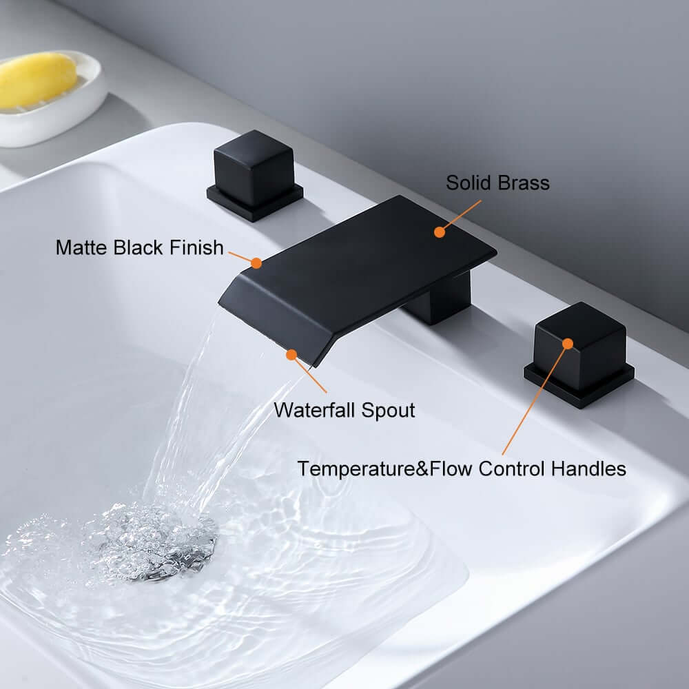 Moda Collection Modern Bathroom Faucet with Waterfall Spout
