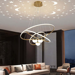 Modern 3-Tier Gold LED Chandelier with Unique Design