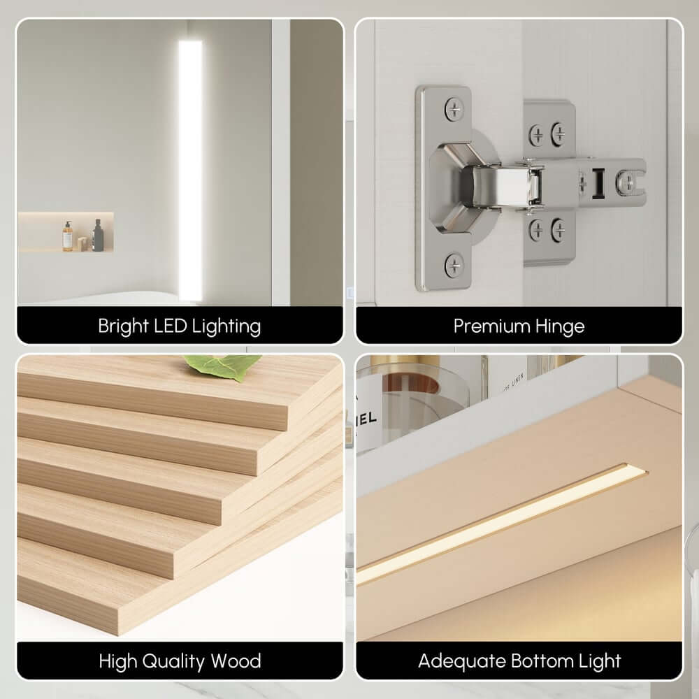 Modern 39.4" Floating Bathroom Vanity with Sintered Stone Top