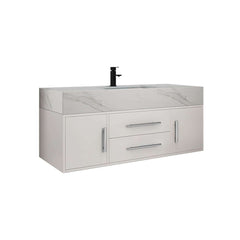 Modern 39.4" Floating Bathroom Vanity with Sintered Stone Top