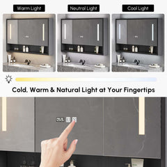 Modern 39.4" Floating Bathroom Vanity with Sintered Stone Top