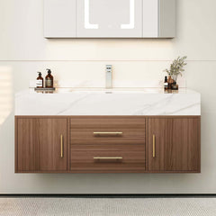 Modern 39.4" Floating Bathroom Vanity with Sintered Stone Top