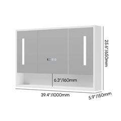 Modern 39.4" Floating Bathroom Vanity with Sintered Stone Top Dimensions