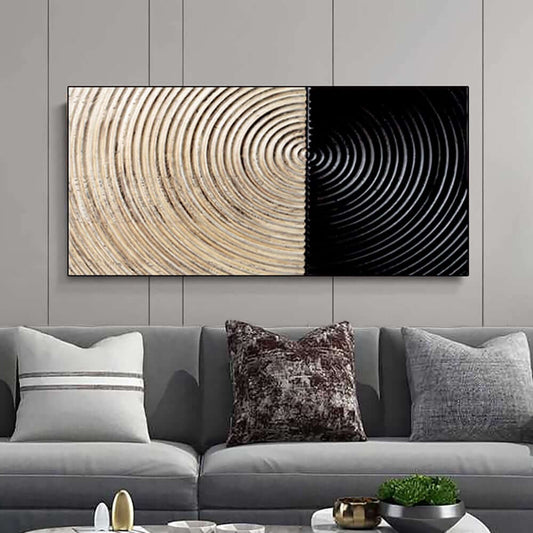 Modern 3D UV Wall Art with Abstract Geometric Design and Frame