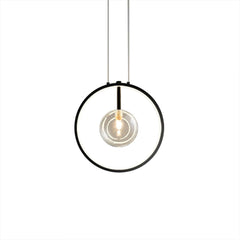 Modern 5-Light Cluster Pendant Chandelier in Black with Glass Shades
