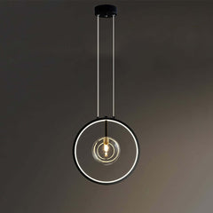Modern 5-Light Cluster Pendant Chandelier in Black with Glass Shades