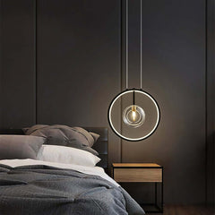 Modern 5-Light Cluster Pendant Chandelier in Black with Glass Shades