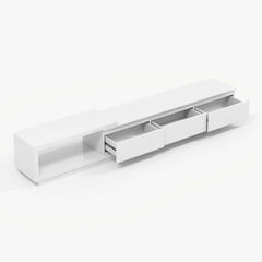 Modern 71" TV Stand With 3 Drawers - Walnut & Black