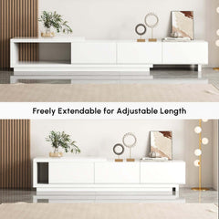 Modern 71" TV Stand With 3 Drawers - Walnut & Black