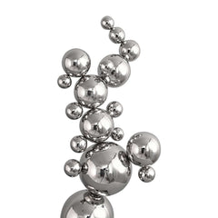 Modern Abstract Marble and Stainless Steel Sculpture