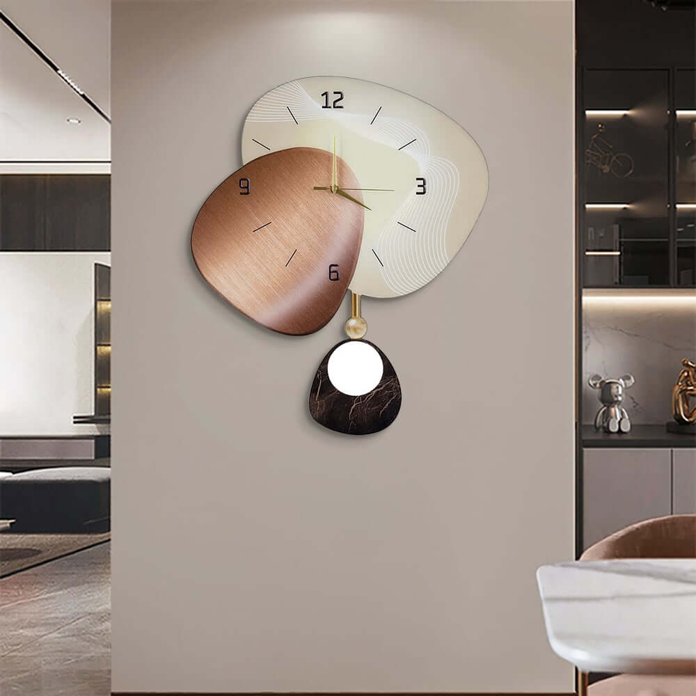 Abstract Clock Colorful Modern Abstract Wall Clock in PVC with Silent Movement – Hompkin