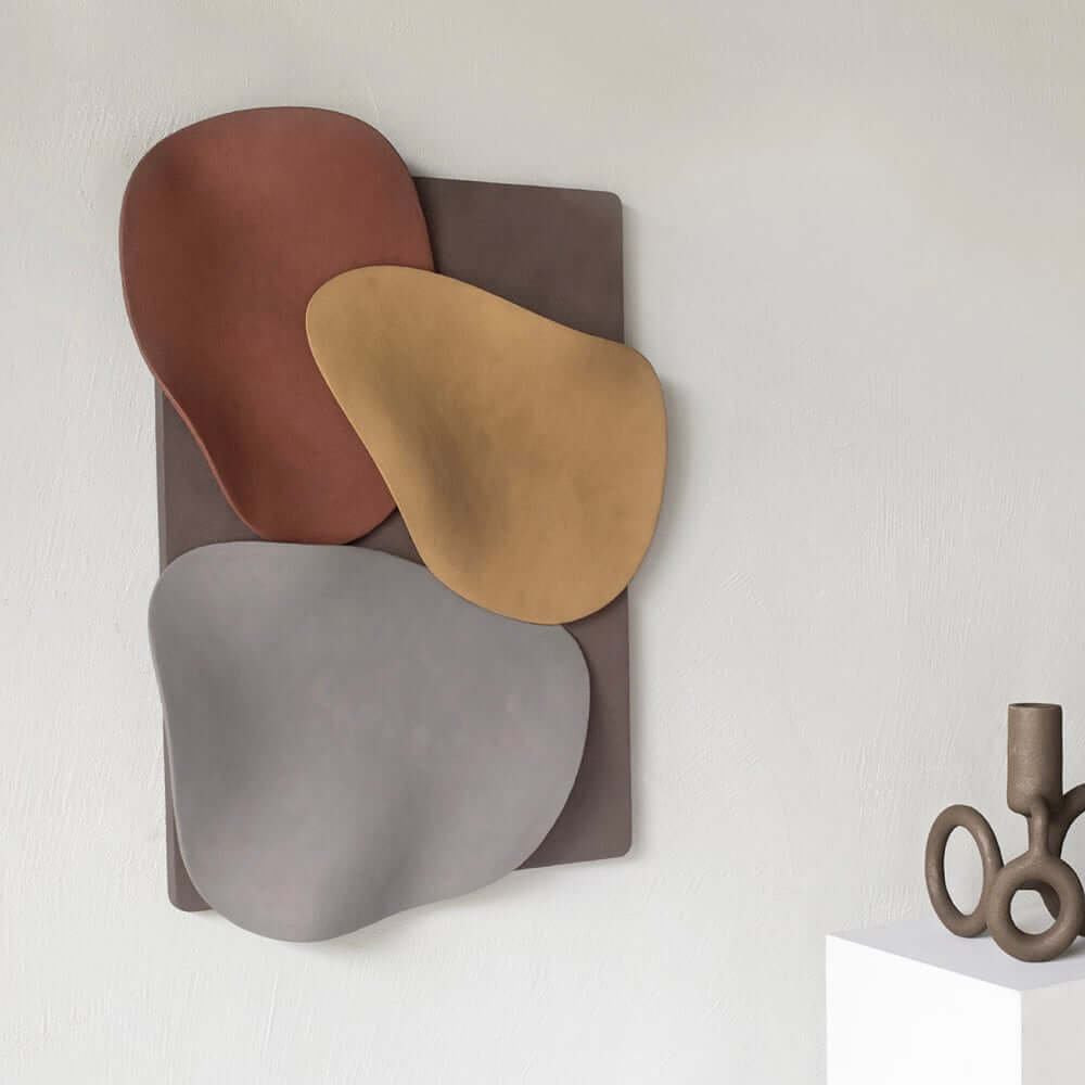 Modern Abstract Wood and Metal Wall Art Decor