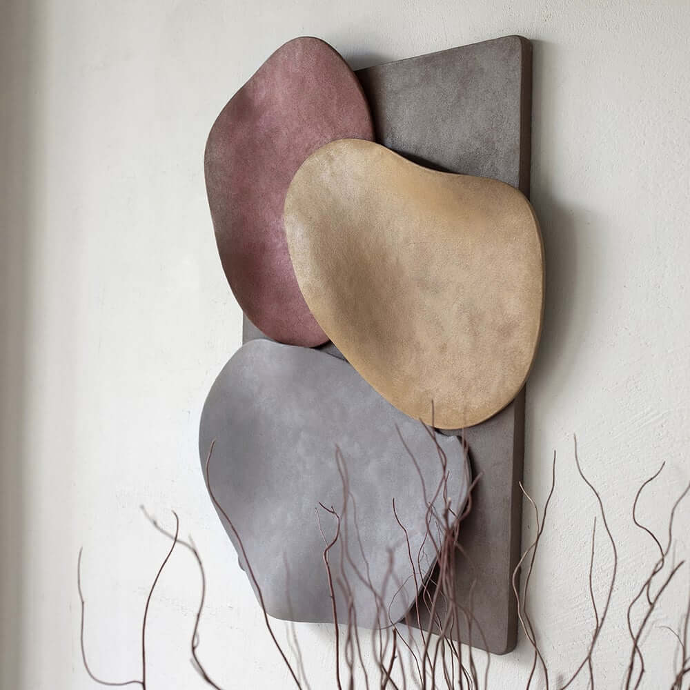 Modern Abstract Wood and Metal Wall Art Decor