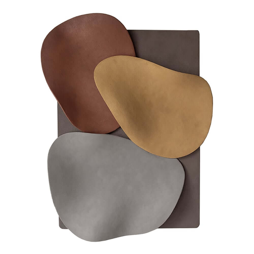 Modern Abstract Wood and Metal Wall Art Decor