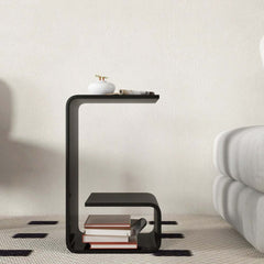 Modern Acrylic C-Shaped Storage Side Table