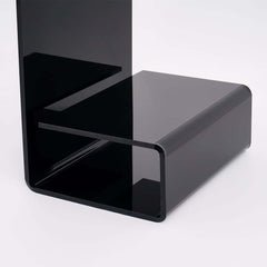 Modern Acrylic C-Shaped Storage Side Table