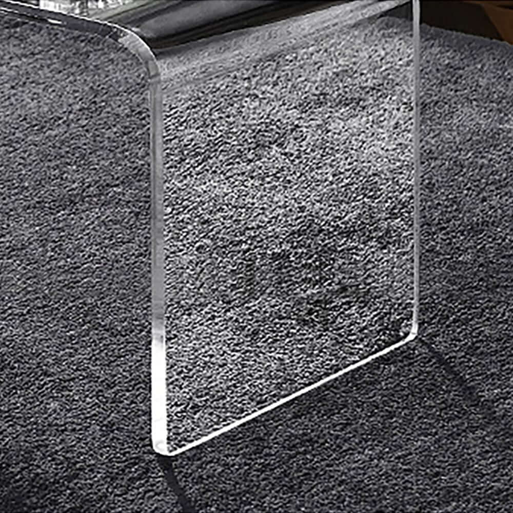 Modern Acrylic C-Shaped Storage Side Table