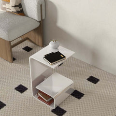 Modern Acrylic C-Shaped Storage Side Table