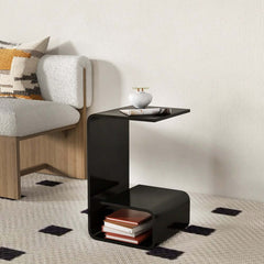 Modern Acrylic C-Shaped Storage Side Table